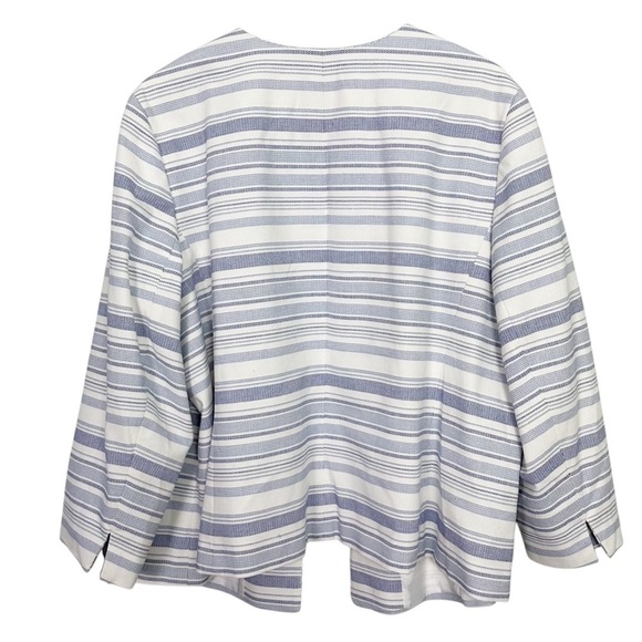 Talbots Stripe Biscay Open-Front Jacket Size 22W - Picture 10 of 11